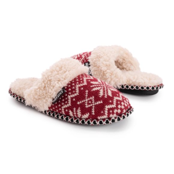 Muk Luks Women's Sherpa Frida Scuff Slippers - L